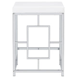 Jackson White/Chrome 5-Piece Multipurpose Counter Height Table Set by Coaster at Eve Furniture