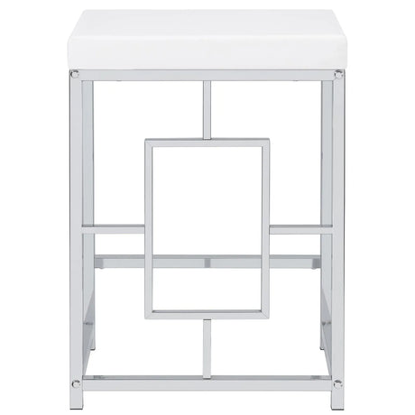 Jackson White/Chrome 5-Piece Multipurpose Counter Height Table Set by Coaster at Eve Furniture