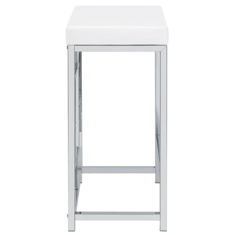 Jackson White/Chrome 5-Piece Multipurpose Counter Height Table Set by Coaster at Eve Furniture