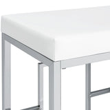 Jackson White/Chrome 5-Piece Multipurpose Counter Height Table Set by Coaster at Eve Furniture
