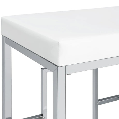 Jackson White/Chrome 5-Piece Multipurpose Counter Height Table Set by Coaster at Eve Furniture