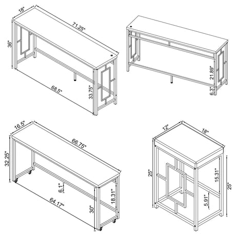 Jackson White/Chrome 5-Piece Multipurpose Counter Height Table Set by Coaster at Eve Furniture