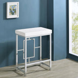 Jackson White/Chrome 5-Piece Multipurpose Counter Height Table Set by Coaster at Eve Furniture