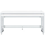 Jackson White/Chrome 5-Piece Multipurpose Counter Height Table Set by Coaster at Eve Furniture
