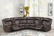 Jacob Espresso Reclining Sectional by Happy Homes at Eve Furniture