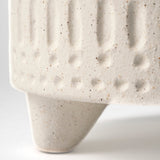 Jacob I Short White Ceramic Smiling Face Vase by Mercana at Eve Furniture