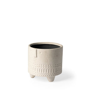 Jacob I Short White Ceramic Smiling Face Vase by Mercana at Eve Furniture