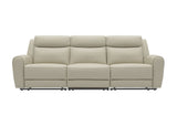 Jacobus Beige Leather Sofa & Loveseat by Furniture of America at Eve Furniture