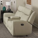 Jacobus Beige Leather Sofa & Loveseat by Furniture of America at Eve Furniture