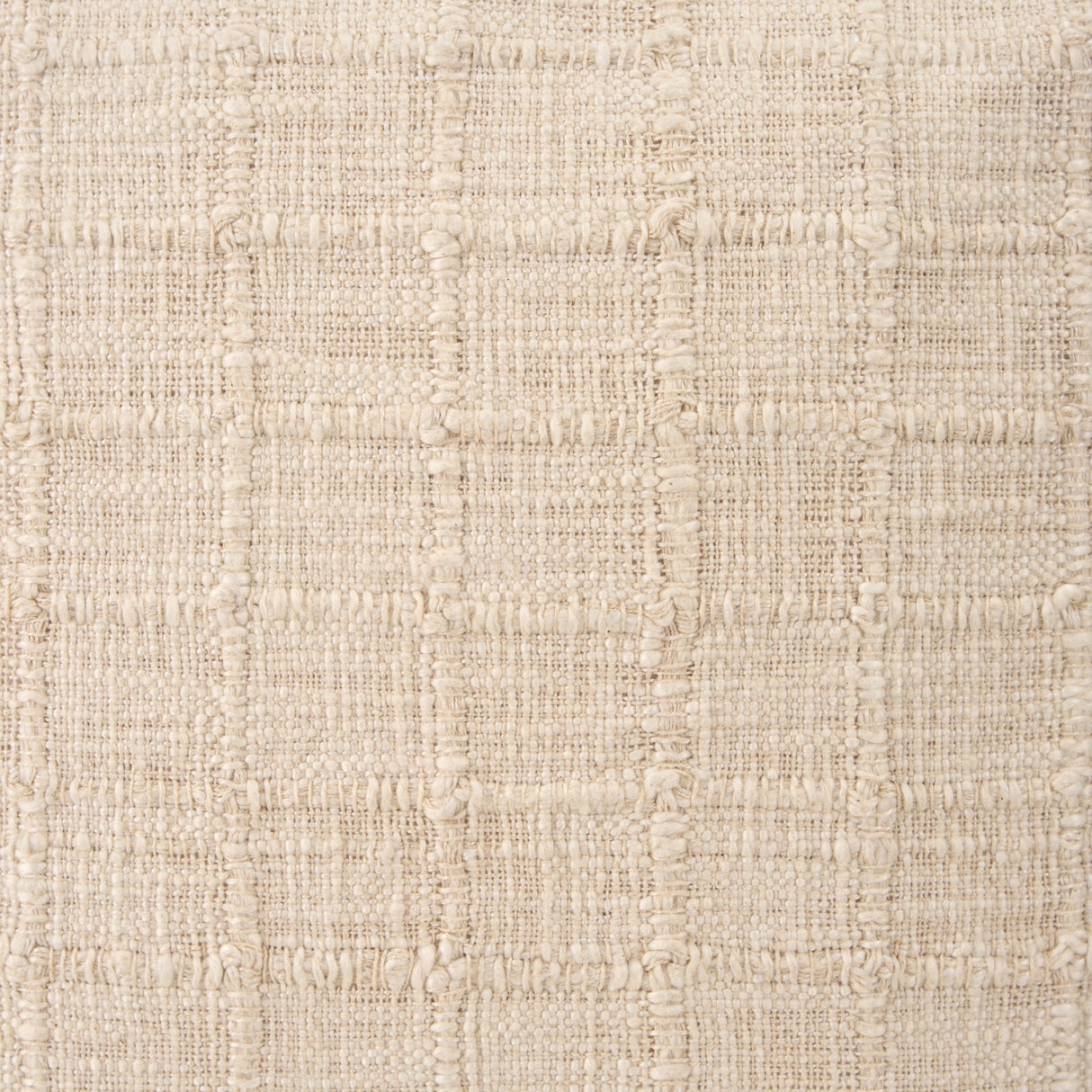 Jacory Cream Checker Textured Decorative Square Pillow Cover by Mercana at Eve Furniture