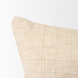 Jacory Cream Checker Textured Decorative Square Pillow Cover w/Down Filler, Set of 2 by Mercana at Eve Furniture