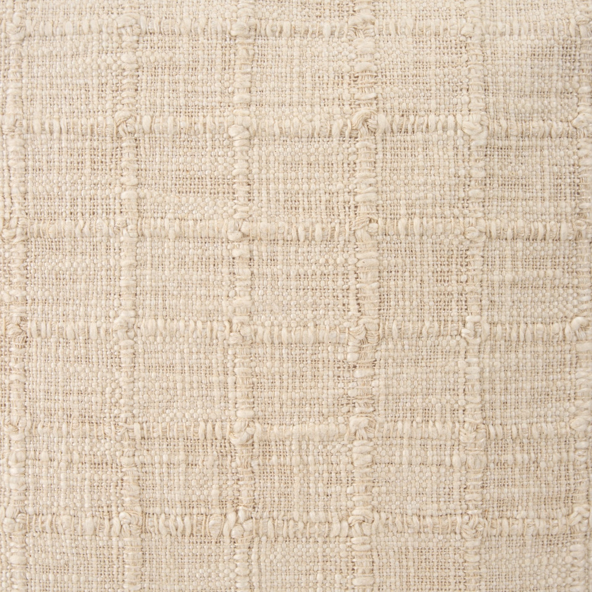 Jacory Cream Checker Textured Decorative Square Pillow Cover w/Down Filler, Set of 2 by Mercana at Eve Furniture