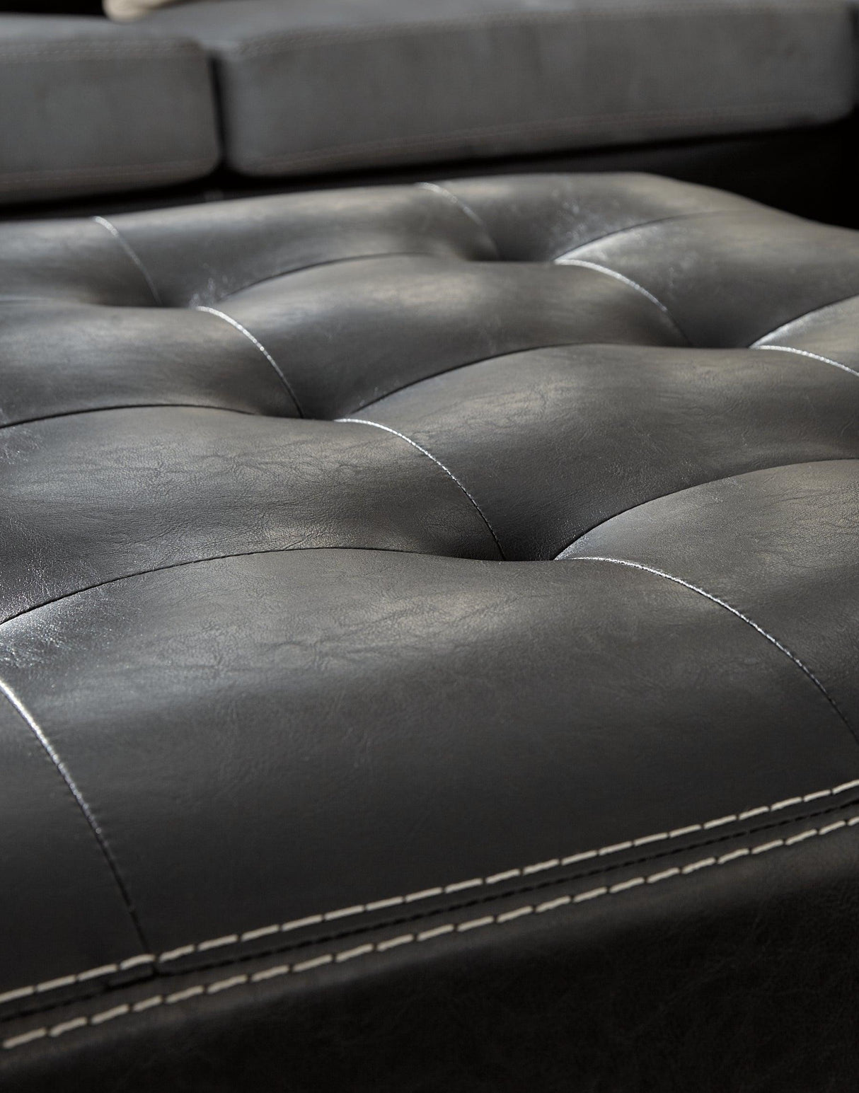 Jacurso Charcoal Oversized Ottoman by Ashley at Eve Furniture