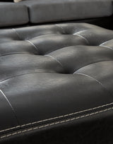 Jacurso Charcoal Oversized Ottoman by Ashley at Eve Furniture