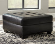 Jacurso Charcoal Oversized Ottoman by Ashley at Eve Furniture
