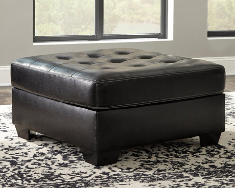 Jacurso Charcoal Oversized Ottoman by Ashley at Eve Furniture
