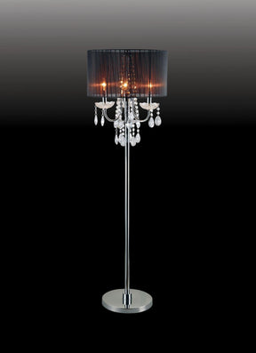 Jada Chrome/Black Floor Lamp by Furniture of America at Eve Furniture