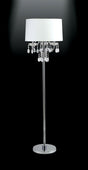Jada Chrome/White Floor Lamp by Furniture of America at Eve Furniture