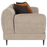 Jade Chenille Upholstered Sculpted Track Arm Sofa Latte by Coaster at Eve Furniture