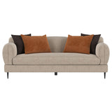Jade Chenille Upholstered Sculpted Track Arm Sofa Latte by Coaster at Eve Furniture