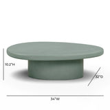 Jade Concrete Indoor/Outdoor Coffee Table (28"-34") by TOV Furniture at Eve Furniture