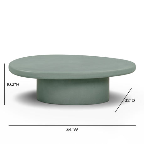 Jade Concrete Indoor/Outdoor Coffee Table (28"-34") by TOV Furniture at Eve Furniture