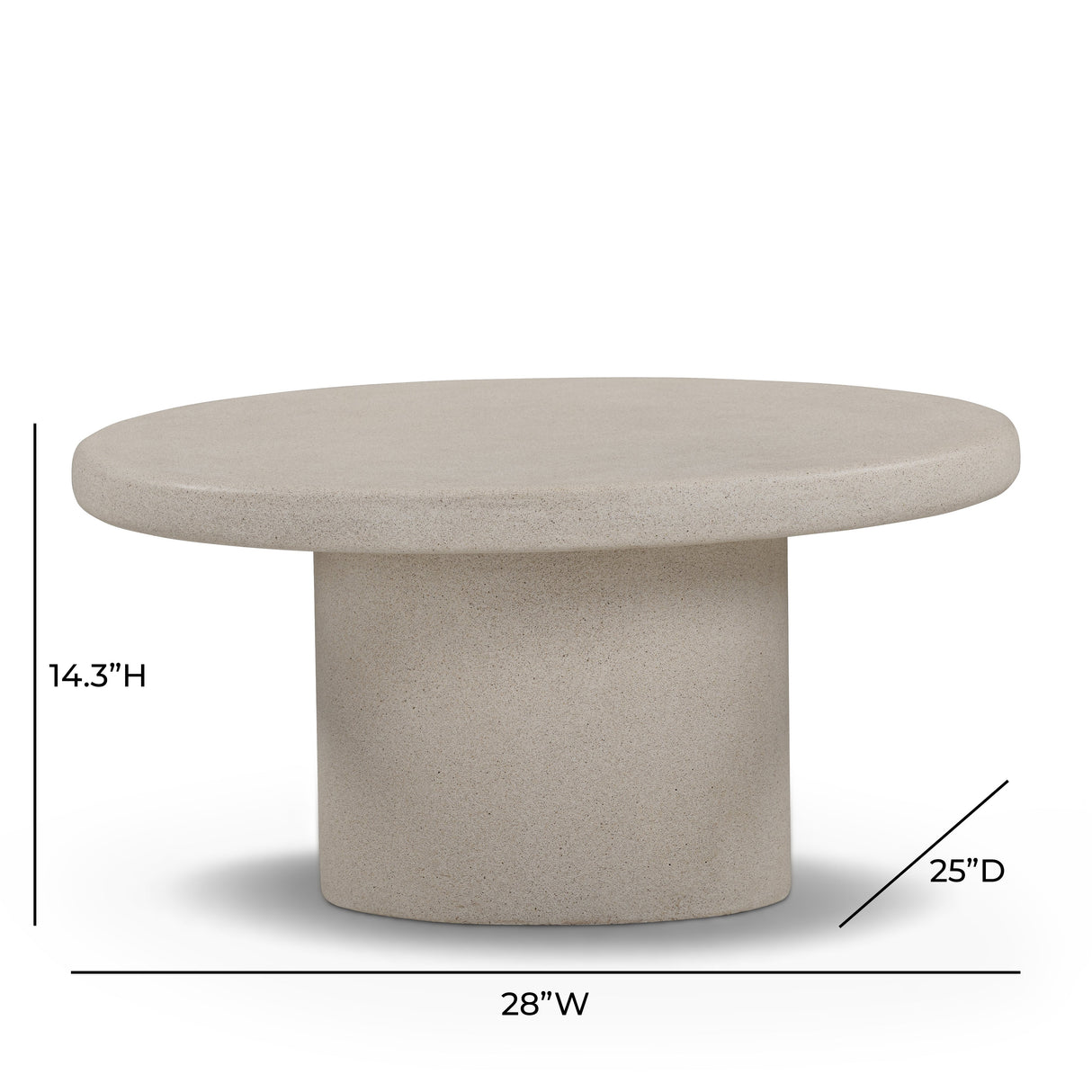 Jade Concrete Indoor/Outdoor Coffee Table (28"-34") by TOV Furniture at Eve Furniture