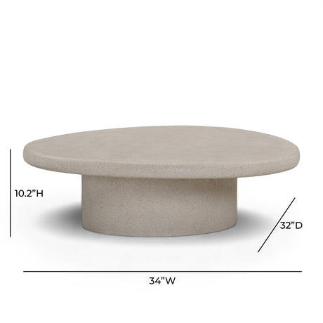 Jade Concrete Indoor/Outdoor Coffee Table (28"-34") by TOV Furniture at Eve Furniture