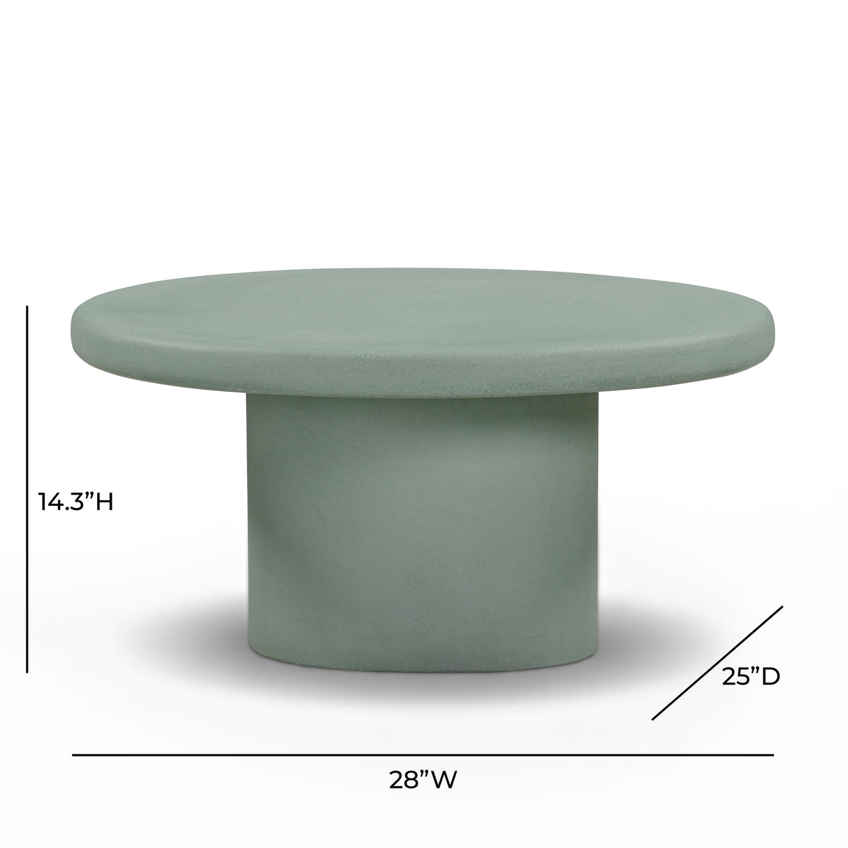 Jade Concrete Indoor/Outdoor Coffee Table (28"-34") by TOV Furniture at Eve Furniture