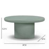 Jade Concrete Indoor/Outdoor Coffee Table (28"-34") by TOV Furniture at Eve Furniture