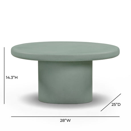 Jade Concrete Indoor/Outdoor Coffee Table (28"-34") by TOV Furniture at Eve Furniture