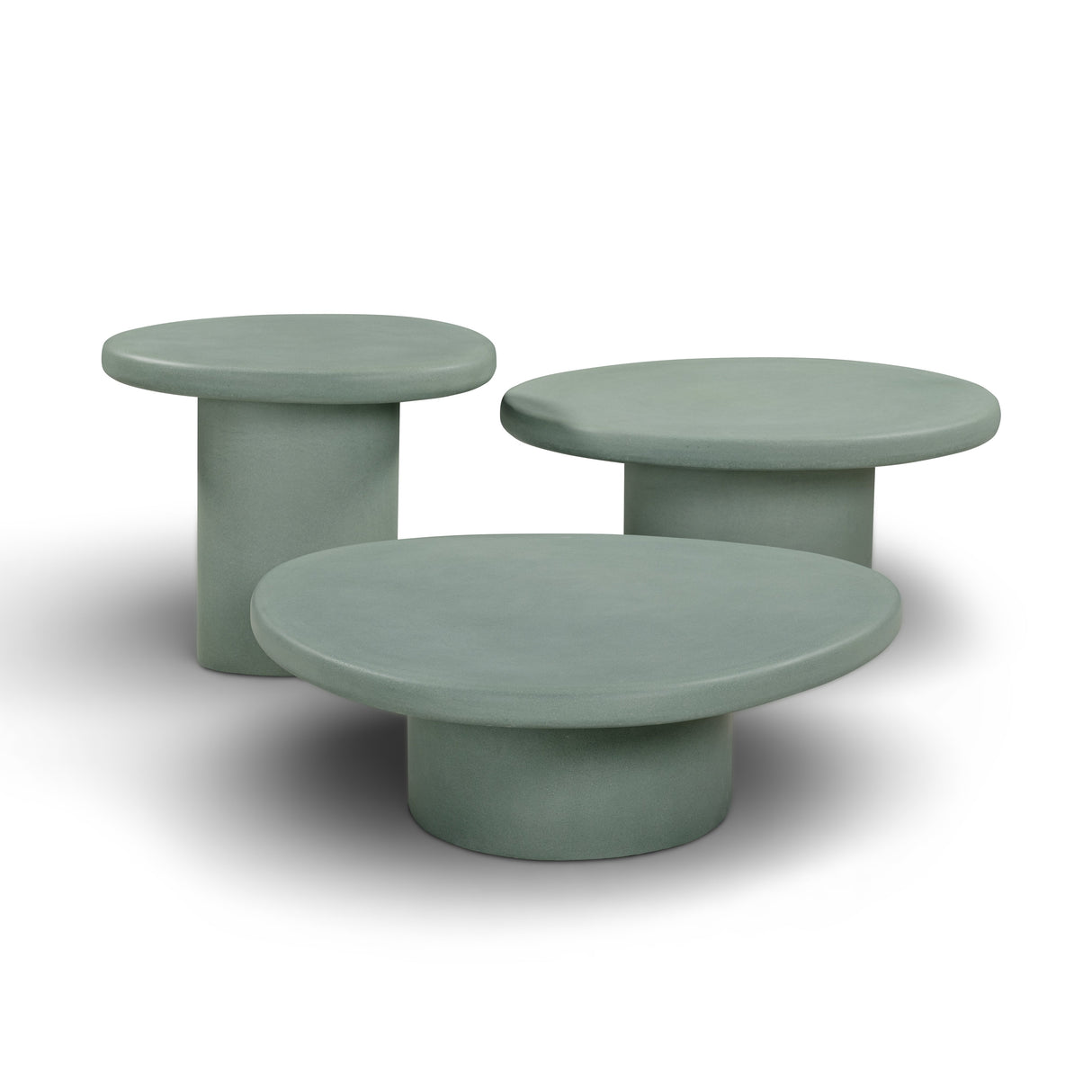 Jade Concrete Indoor/Outdoor Nesting Coffee Table Set by TOV Furniture at Eve Furniture