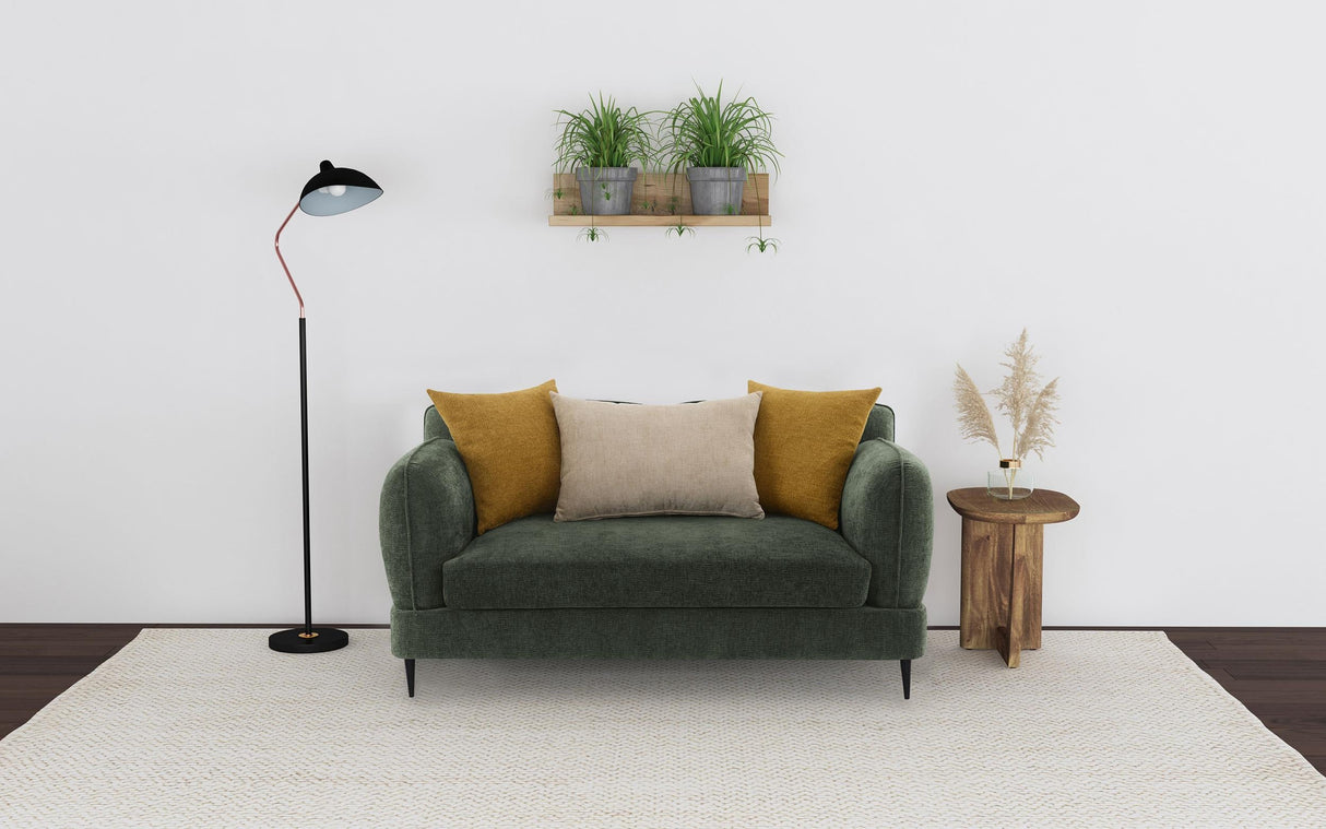 Jade Green Chenille Modern Track Arm Loveseat by Coaster at Eve Furniture