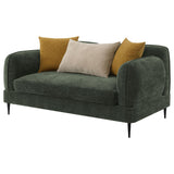 Jade Green Chenille Modern Track Arm Loveseat by Coaster at Eve Furniture