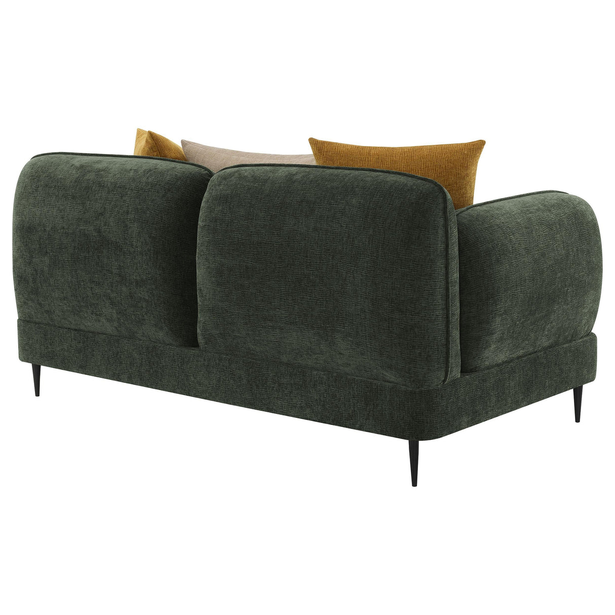 Jade Green Chenille Modern Track Arm Loveseat by Coaster at Eve Furniture