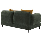 Jade Green Chenille Modern Track Arm Loveseat by Coaster at Eve Furniture