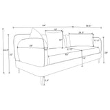 Jade Green Chenille Modern Track Arm Sofa by Coaster at Eve Furniture