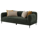 Jade Green Chenille Modern Track Arm Sofa by Coaster at Eve Furniture