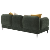 Jade Green Chenille Modern Track Arm Sofa by Coaster at Eve Furniture