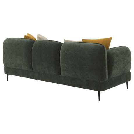 Jade Green Chenille Modern Track Arm Sofa by Coaster at Eve Furniture