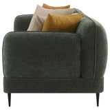 Jade Green Chenille Modern Track Arm Sofa by Coaster at Eve Furniture
