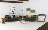 Jade Green Chenille Modern Track Arm Sofa by Coaster at Eve Furniture