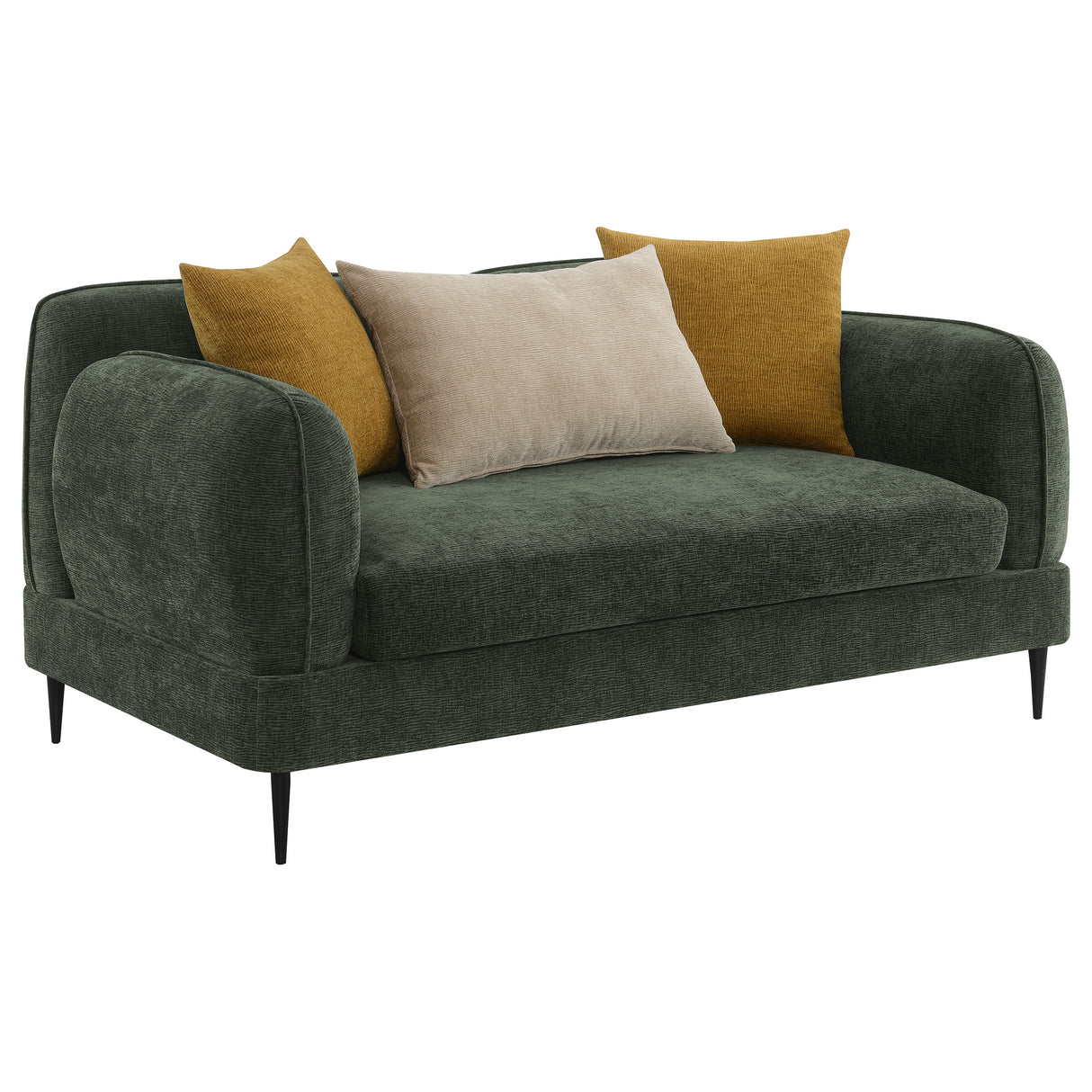 Jade Green Chenille Upholstered 2-Piece Living Room Set by Coaster at Eve Furniture