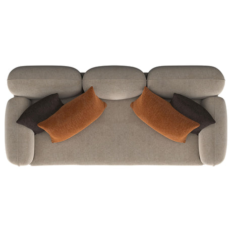 Jade Chenille Upholstered Sculpted Track Arm Sofa Latte by Coaster at Eve Furniture