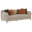 Jade Chenille Upholstered Sculpted Track Arm Sofa Latte by Coaster at Eve Furniture