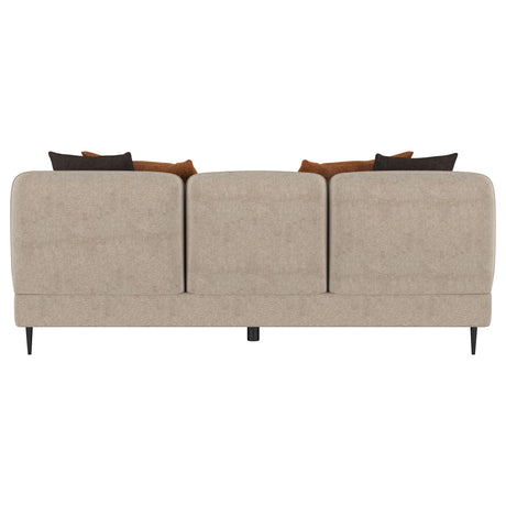 Jade Chenille Upholstered Sculpted Track Arm Sofa Latte by Coaster at Eve Furniture