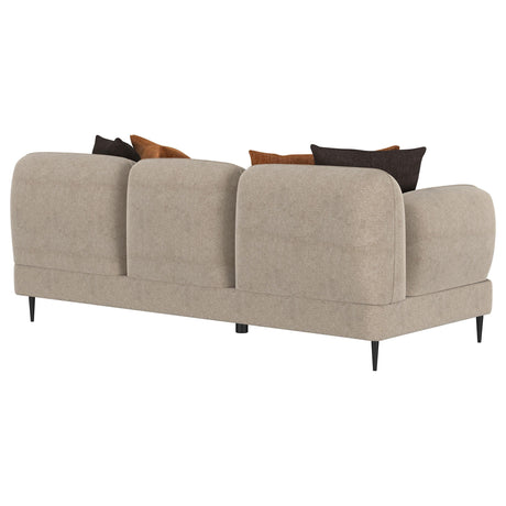 Jade Chenille Upholstered Sculpted Track Arm Sofa Latte by Coaster at Eve Furniture
