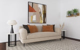 Jade Chenille Upholstered Sculpted Track Arm Sofa Latte by Coaster at Eve Furniture