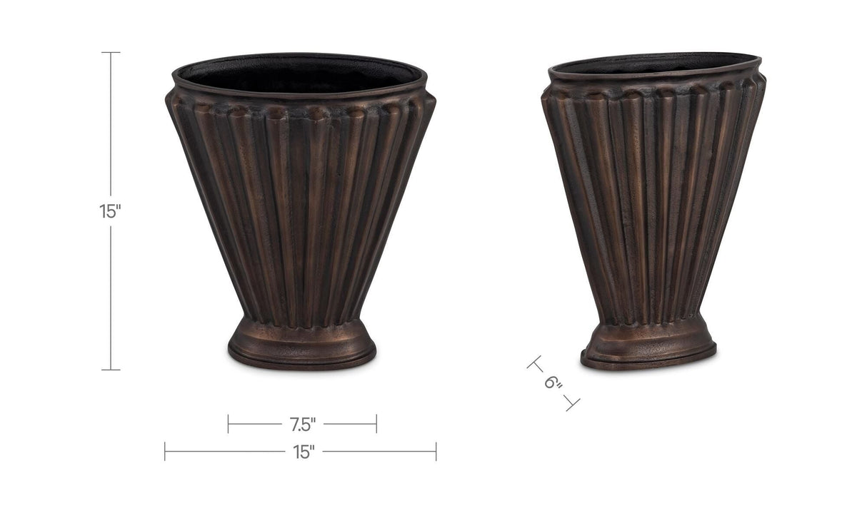 Jade Vase Antique Brass Cast Aluminum by Moe's Home at Eve Furniture