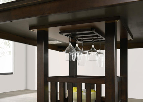 Jaden Cappuccino 5-Piece Transitional Counter Height Dining Set by Coaster at Eve Furniture